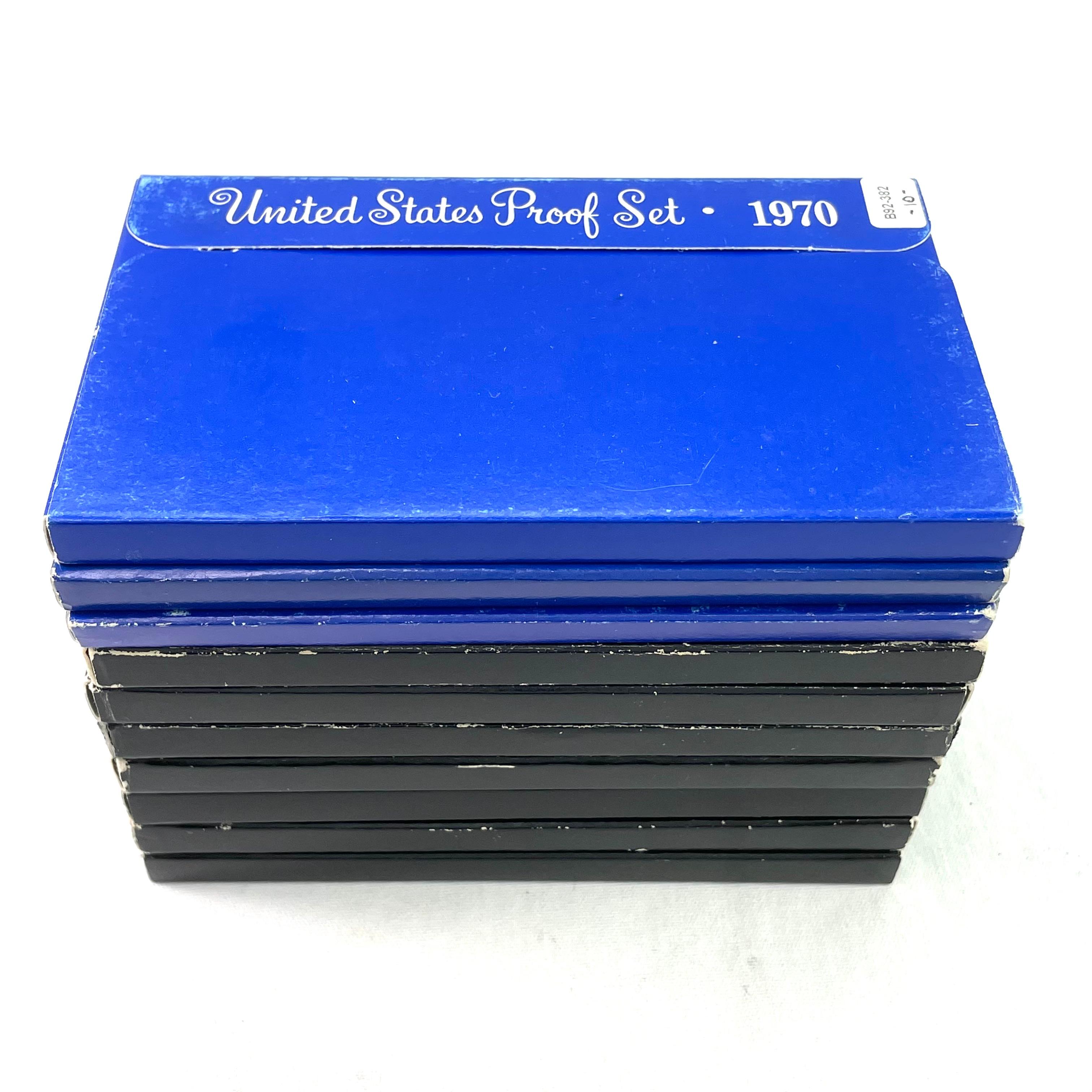 Complete run of all 10 1970s U.S. proof sets
