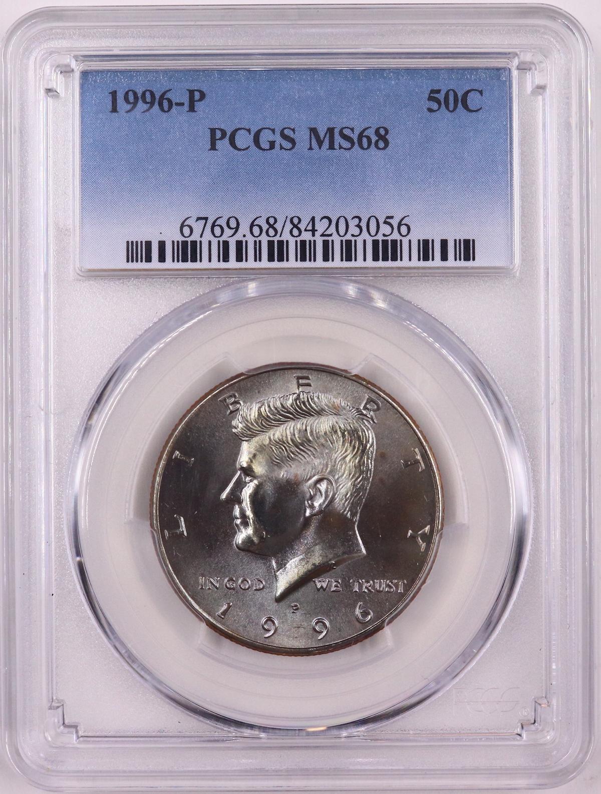 Certified 1996-P U.S. Kennedy half dollar