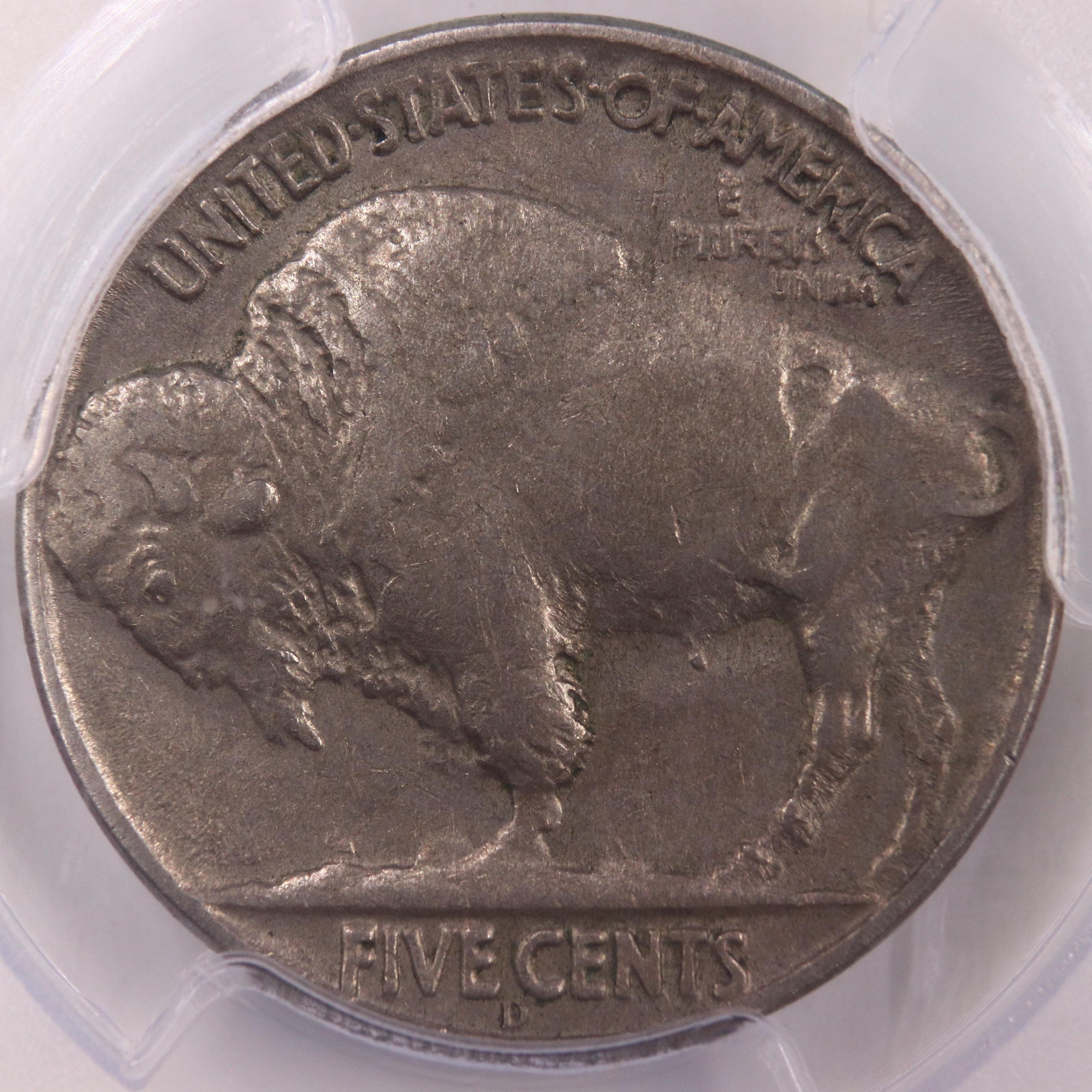 Certified 1937-D 3-legged U.S. buffalo nickel