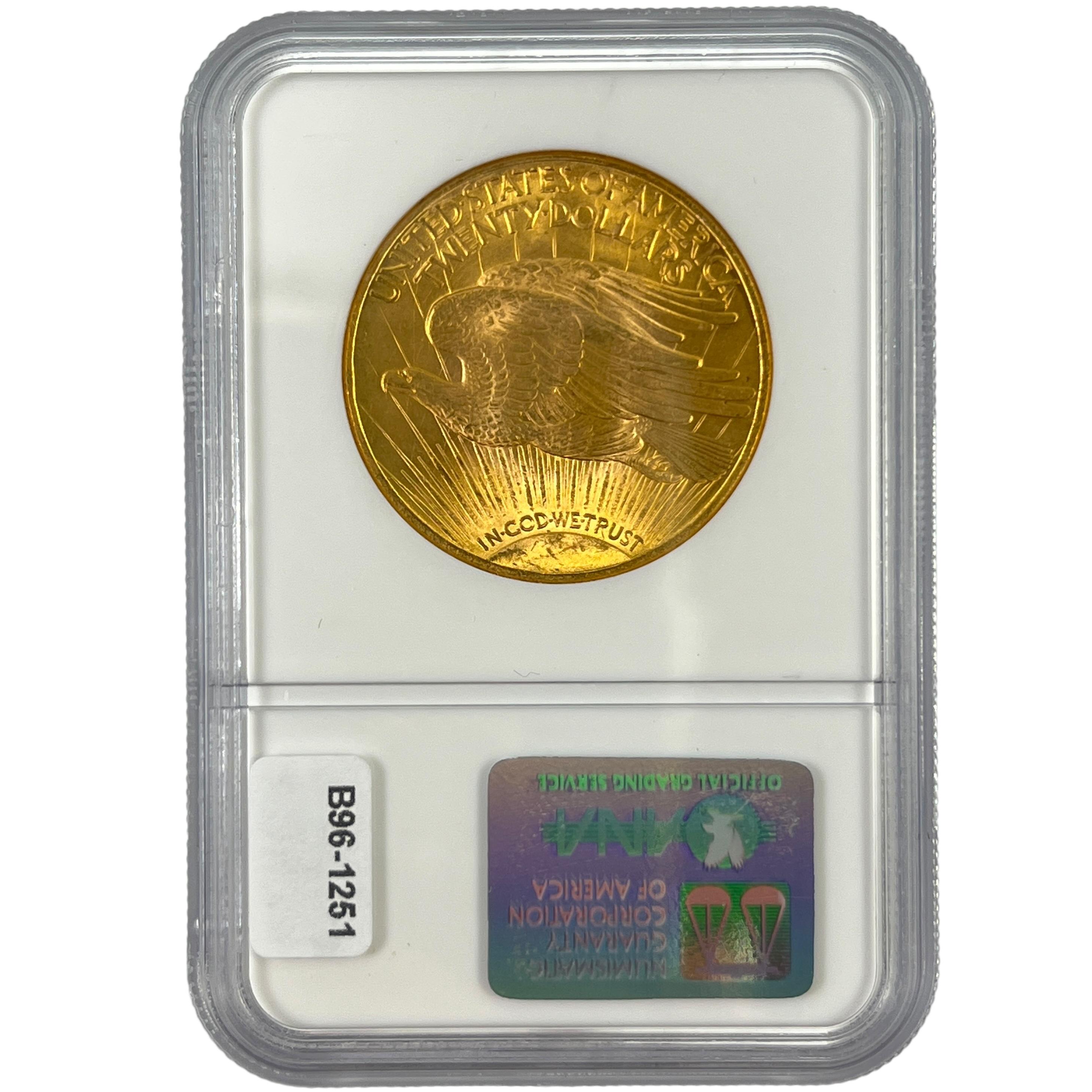 Certified 1924 U.S. $20 St. Gaudens $20 gold coin