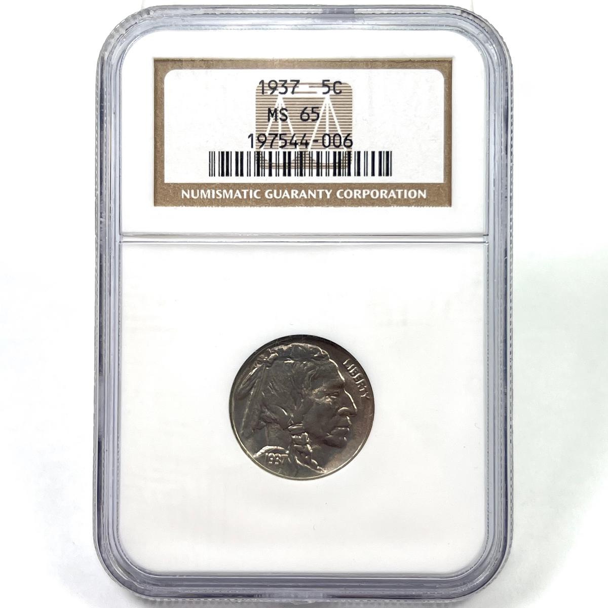 Certified 1937 U.S. buffalo nickel