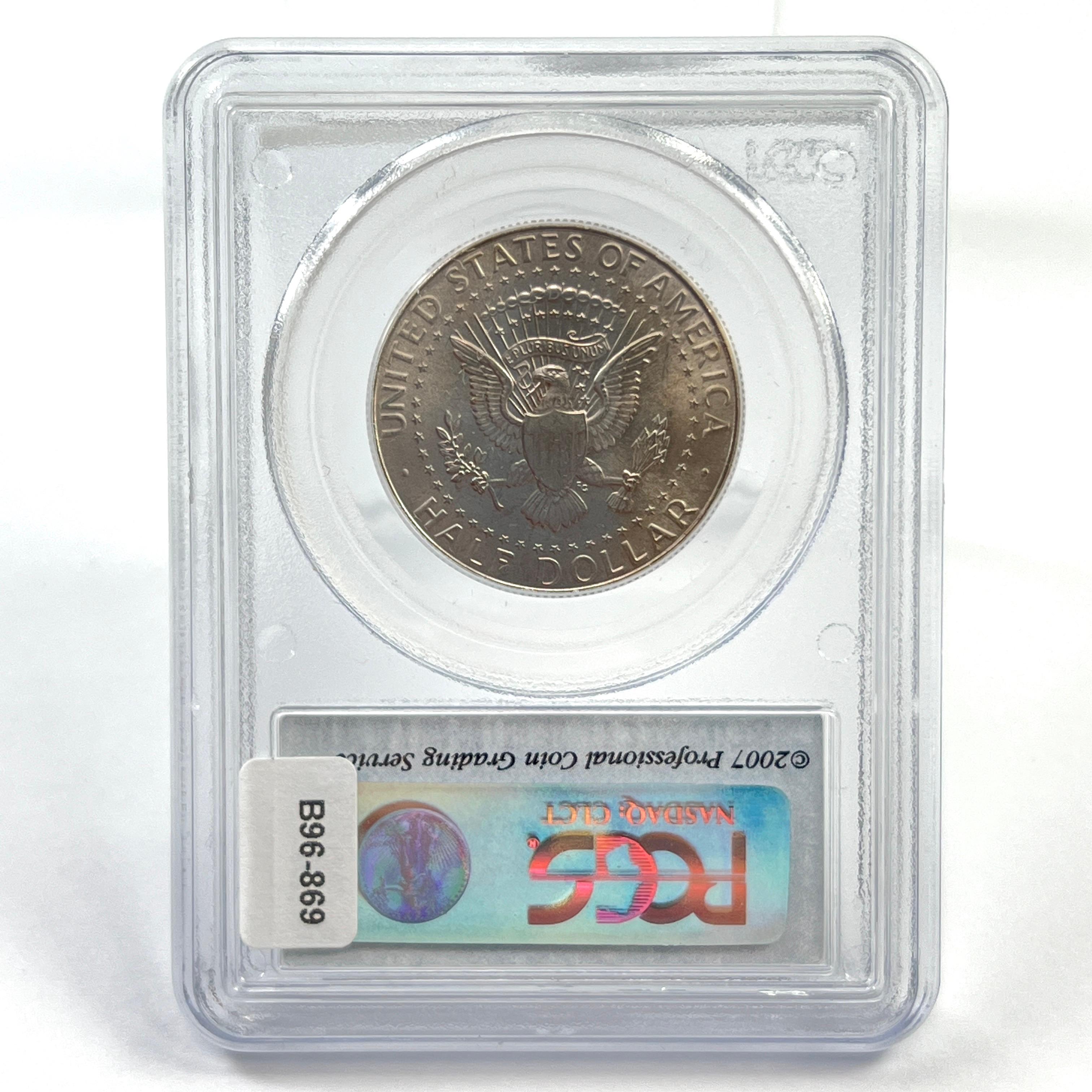 Certified 2007-D satin finish U.S. Kennedy half dollar