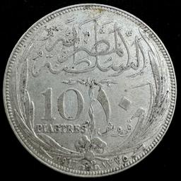 1917H Egypt silver 10 piastre