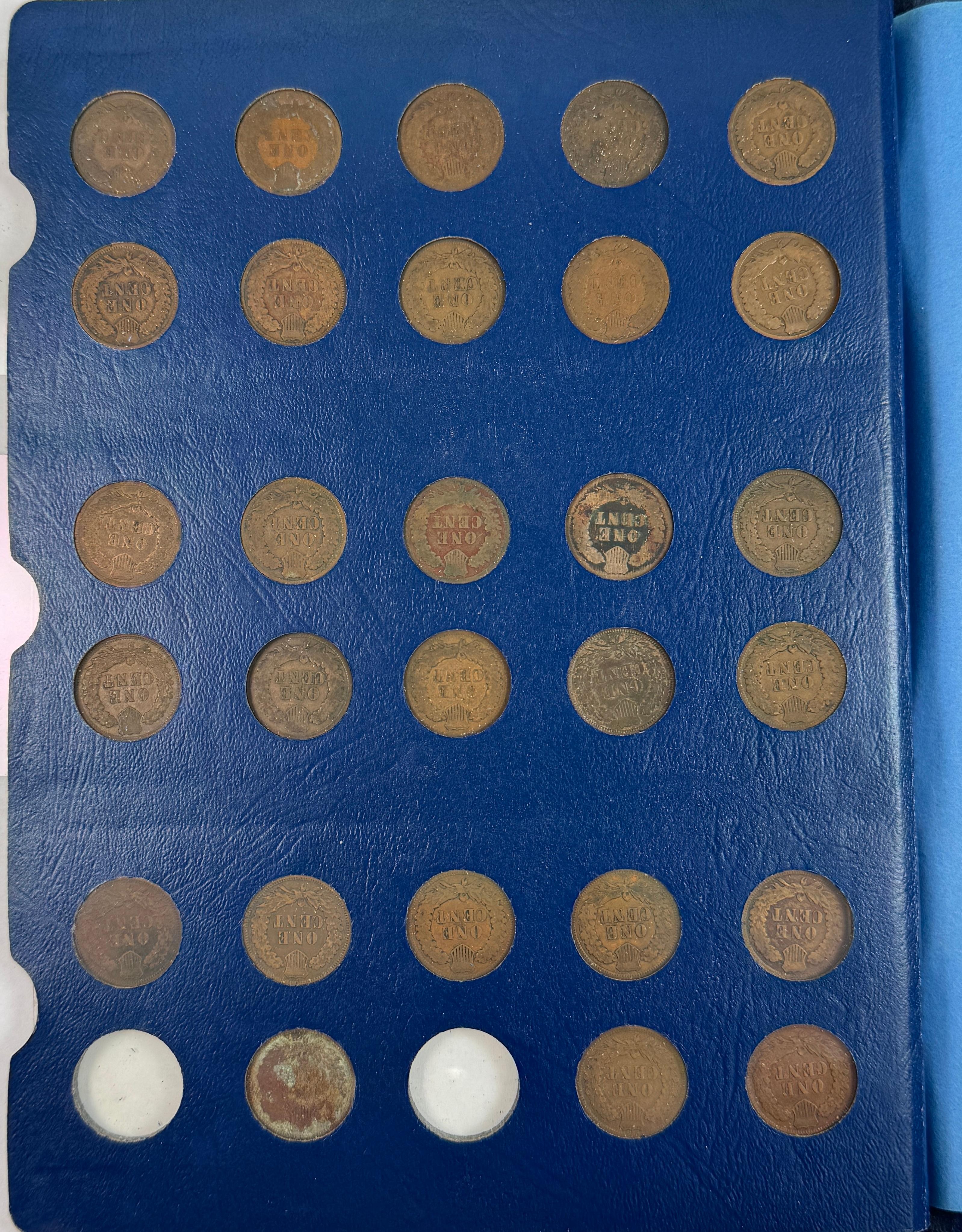 44-piece starter set of circulated U.S. flying eagle & Indian cents