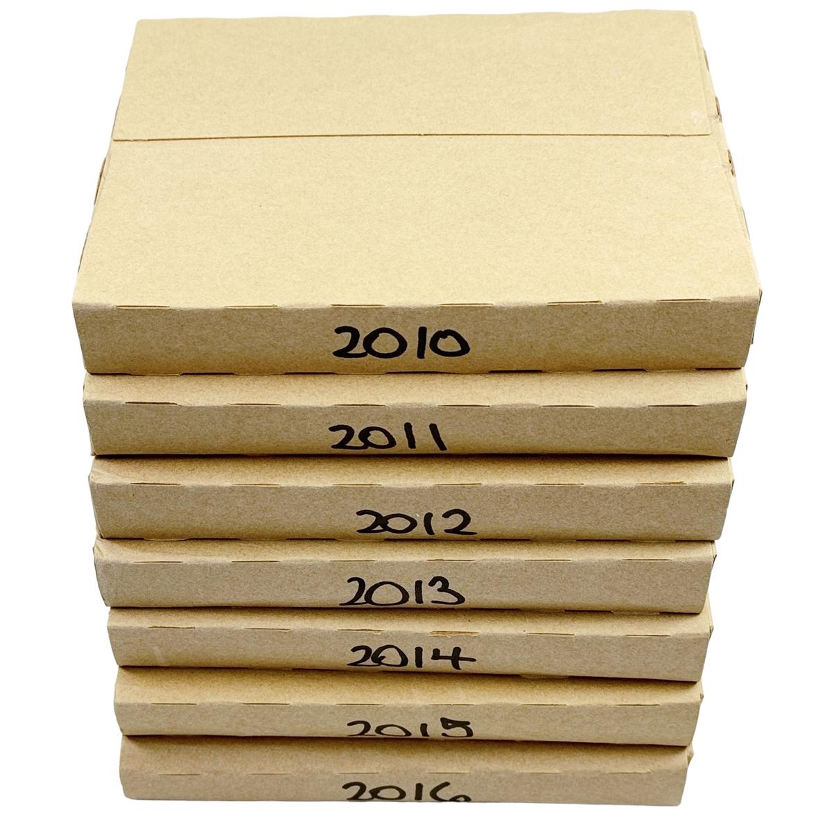 Complete run of 7 2010 to 2016 U.S. uncirculated Mint sets