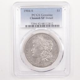 Certified 1904-S U.S. Morgan silver dollar