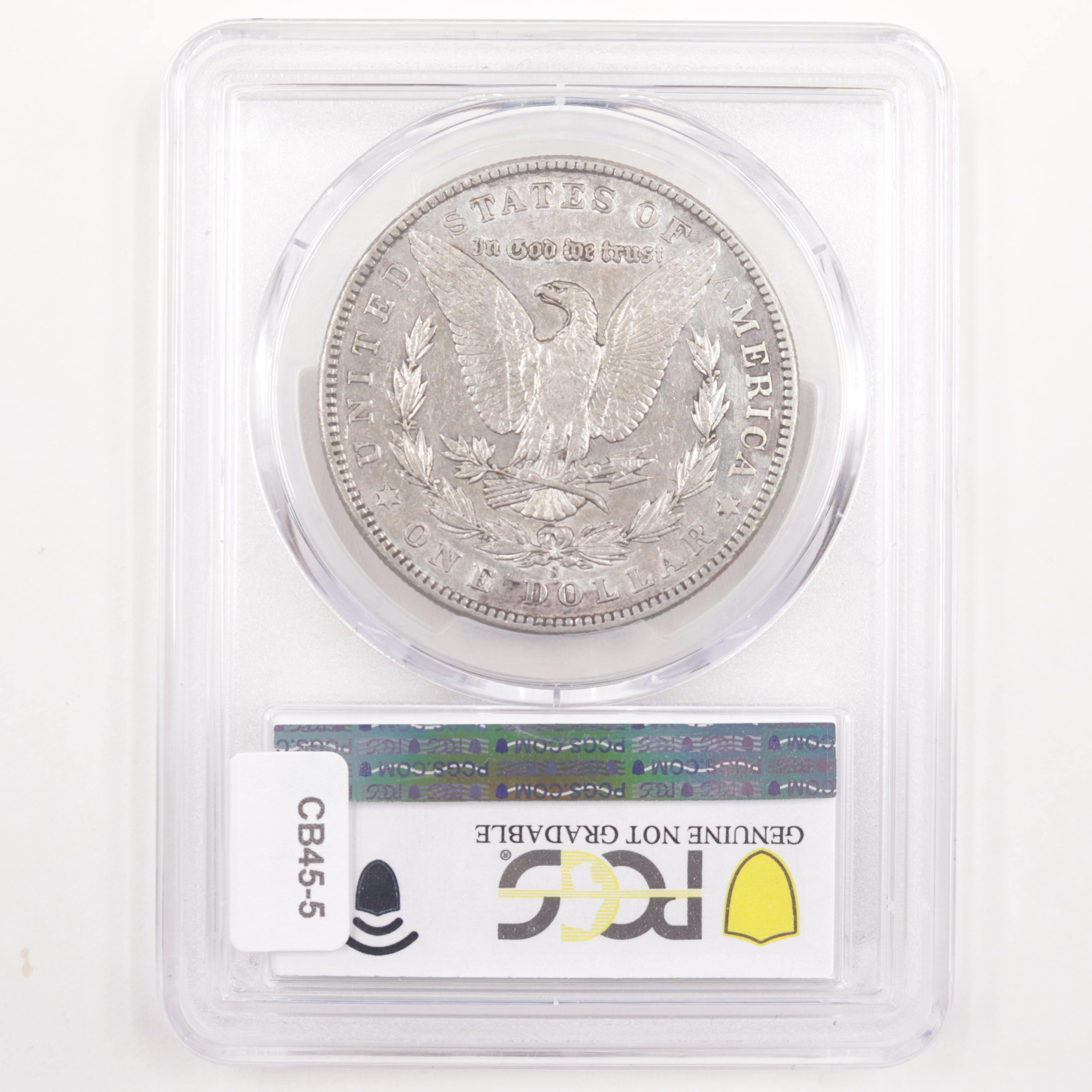 Certified 1904-S U.S. Morgan silver dollar
