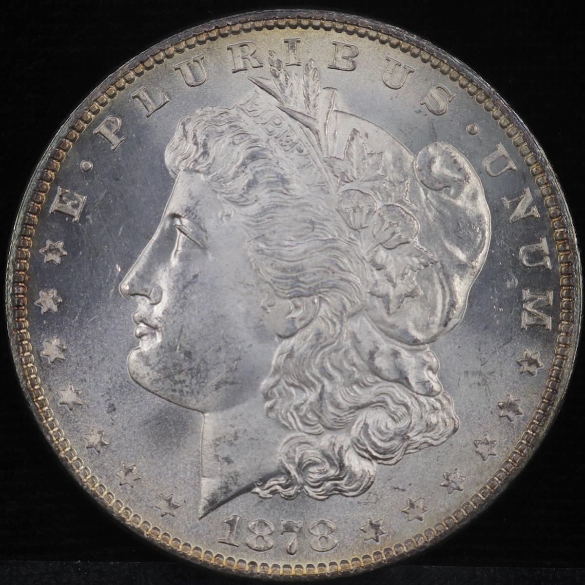 1878 7 tail feathers, 2nd reverse U.S. Morgan silver dollar