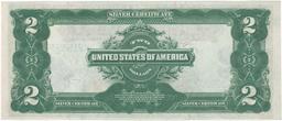 1899 U.S. $2 large size blue seal silver certificate banknote