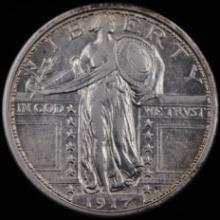 1917-S type 1 U.S. standing Liberty quarter