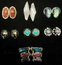 Lot of 6 pairs of estate Kendra Scott post-back dangle earrings