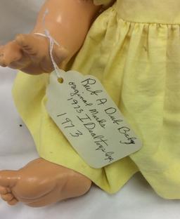 2 1973 Ideal Rub A Dub Baby Dolls, 1976 Mattel Baby Doll