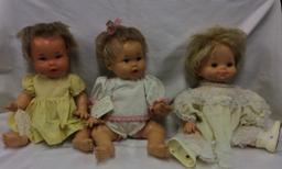 2 1973 Ideal Rub A Dub Baby Dolls, 1976 Mattel Baby Doll