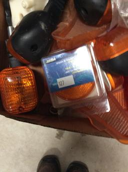 Assortment of Moped Parts, Lights and Wiring