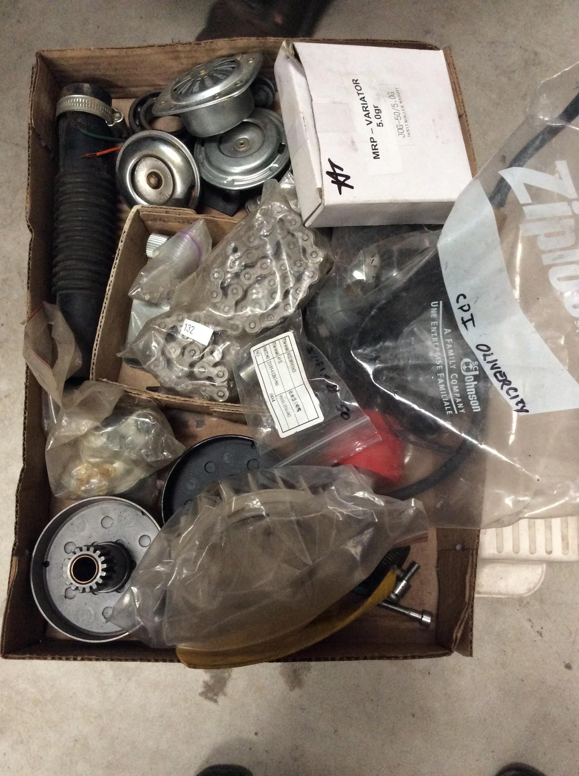 Assortment of Moped Parts