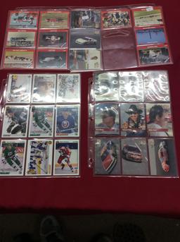 Sheets of NHL, Winston & Indy Car Collector Cards 36 Cards