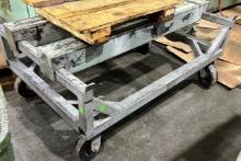 (4) Wheel Dolly Cart for the Wire Basket 41 X 28, w/ (2) Steel Bars to carry other items