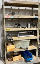Metal shelving unit with contents as shown in pictures 48x18x84"