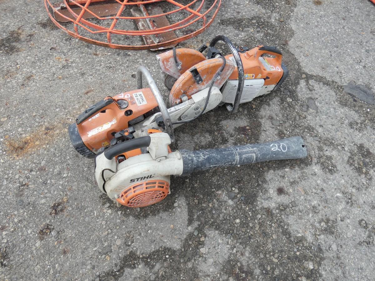 (2) Stihl TS400 Cutoff Saws & Stihl Blower