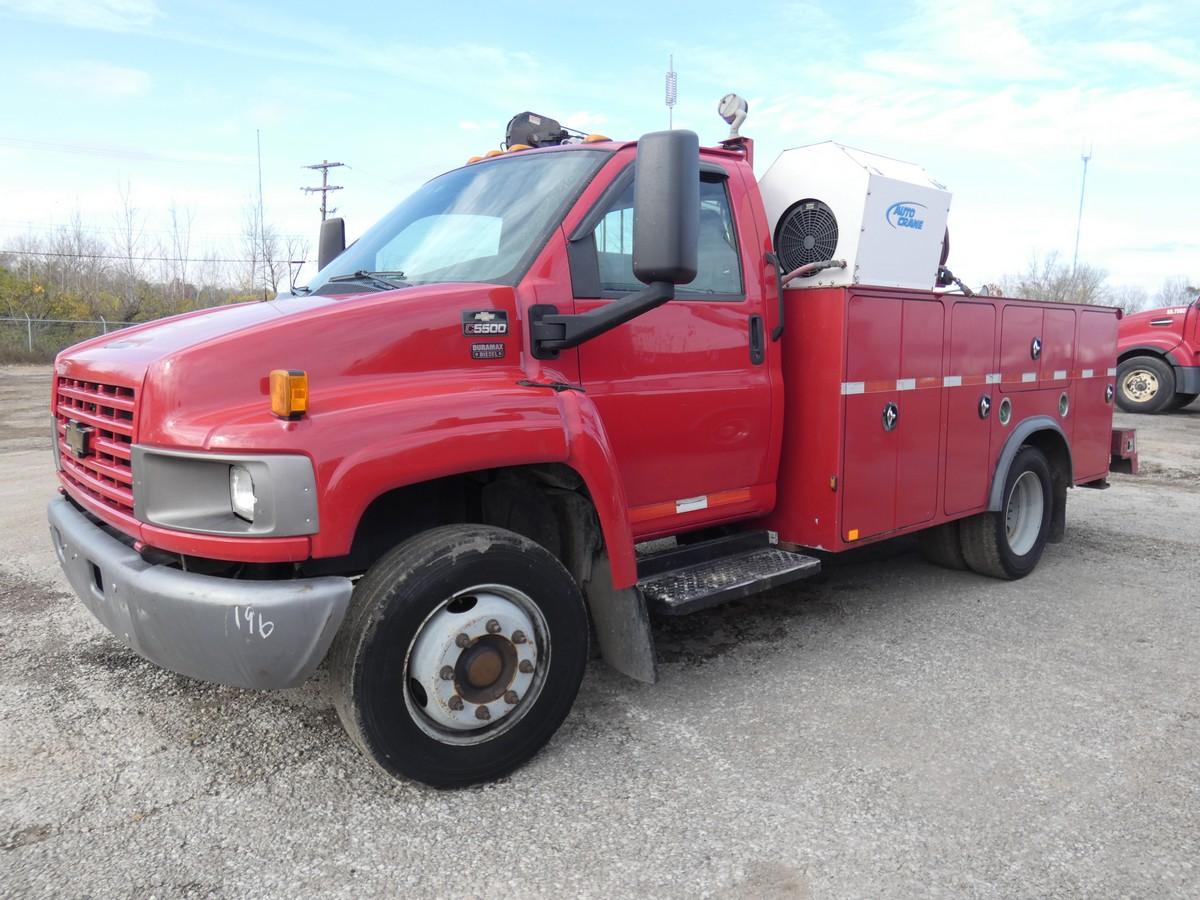 2008 Chevy 5500 Mechanics Truck, SN:1GBE5C1938F414103, Duramax, Auto, Autoc