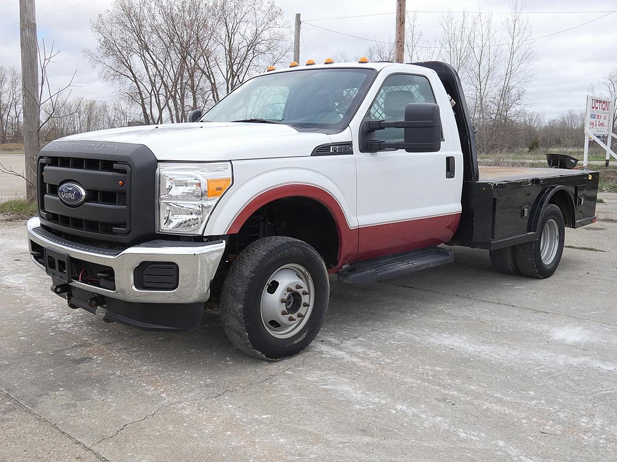 2016 Ford F350 S/A 4x4 Flatbed Truck, SN:1FDRF3H66GEA51401, Gas, Auto, 4wd,