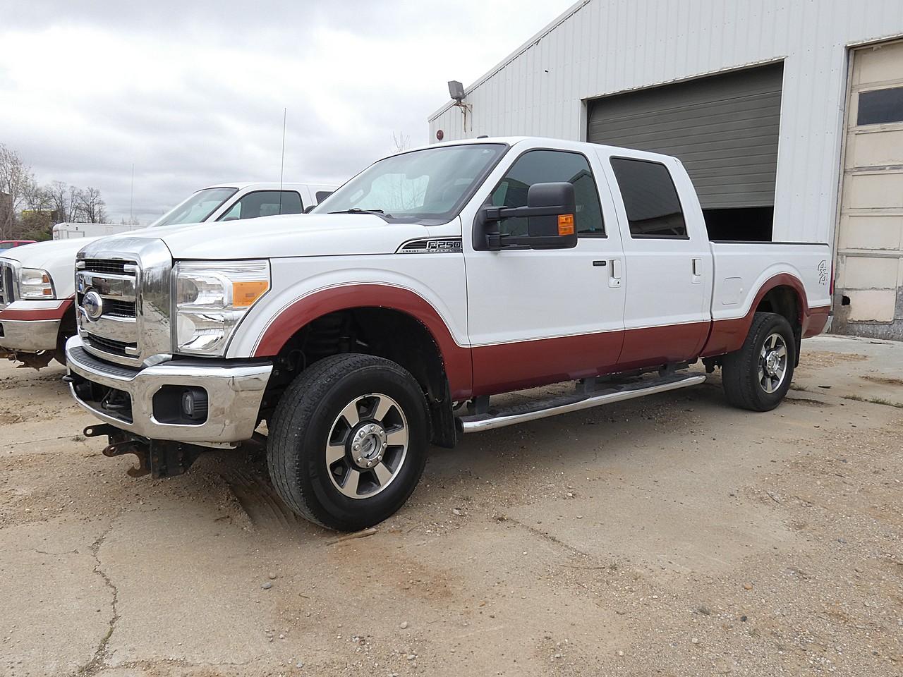 2012 Ford F250SD 4x4 Crew Cab Pickup, SN:1FT7W2B65CEA32055, V8 Gas, Lariat