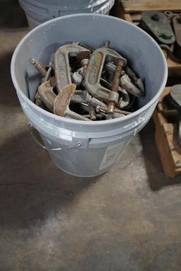 Bucket of (50) 3" C Clamps