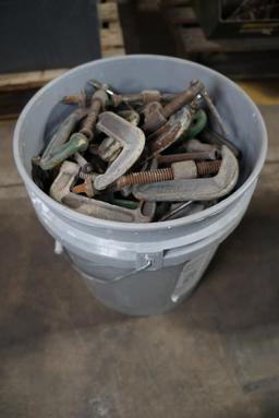 Bucket of (50) 3" C Clamps