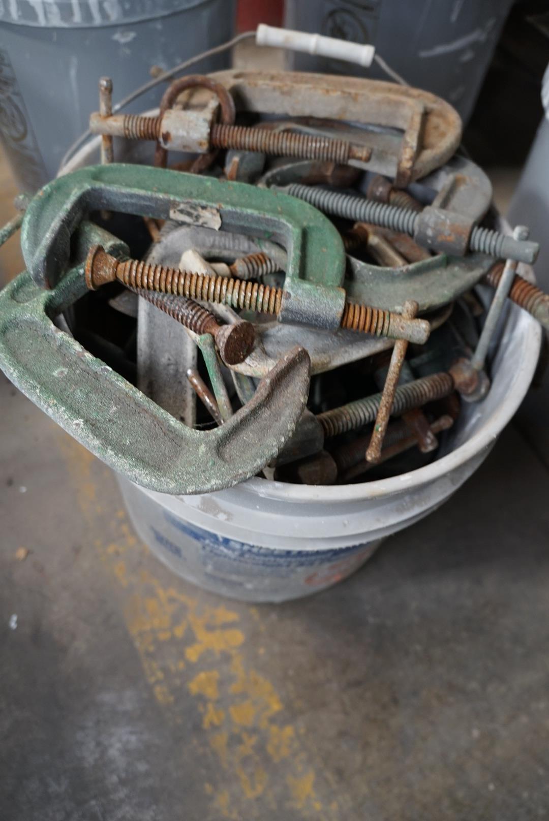 Bucket of (25) 4" C Clamps