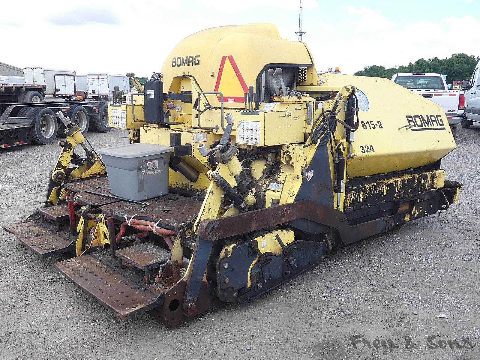 Bomag 815-2 Asphalt Paver, SN:1020, Model:91183512, 8'-15' Ext. Screed, Die