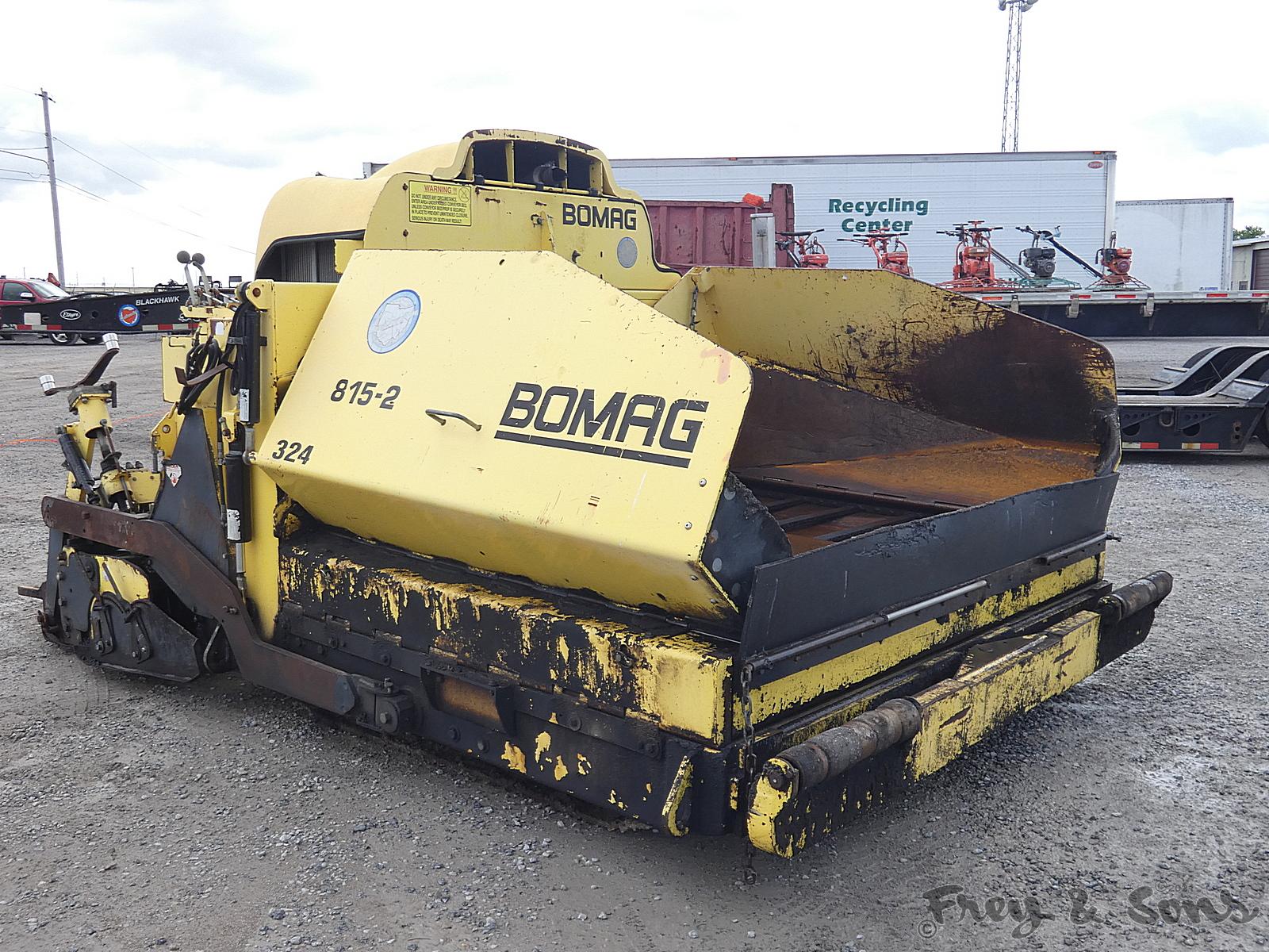 Bomag 815-2 Asphalt Paver, SN:1020, Model:91183512, 8'-15' Ext. Screed, Die