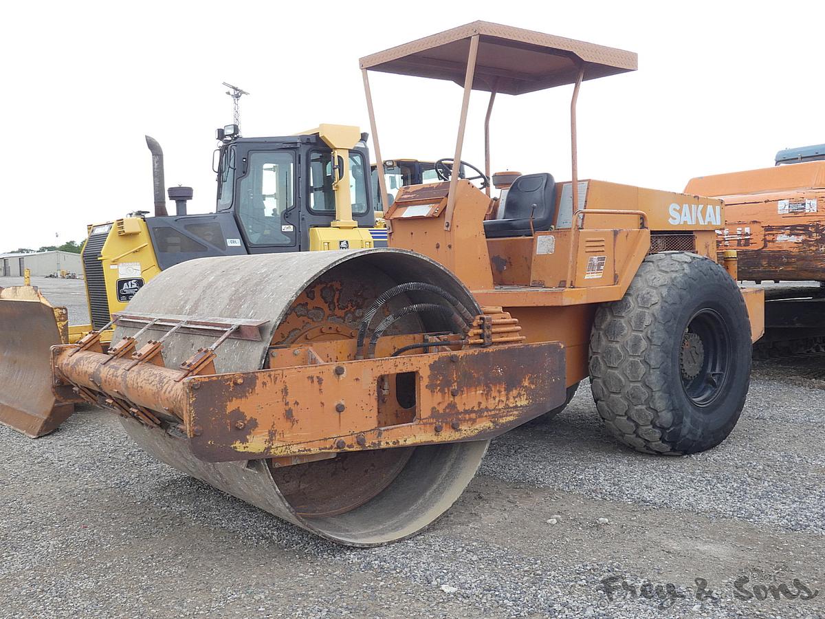 1992 Sakai SV91D Smooth Drum Compactor, SN:30355, Isuzu Diesel, ROPS, 84''