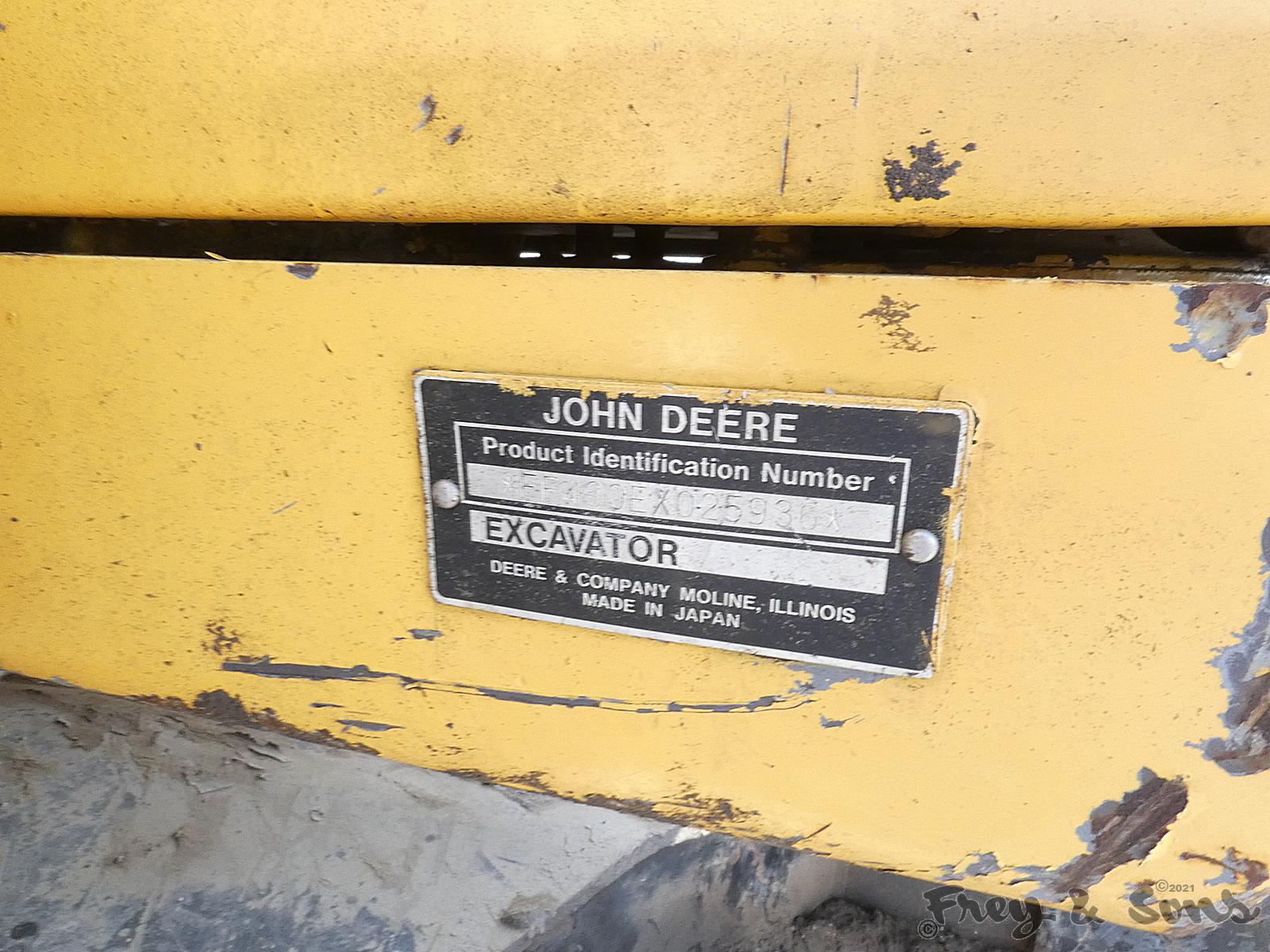 1996 Deere 490E Hydraulic Excavator, SN:025936, QT Bucket, 8263 hrs.