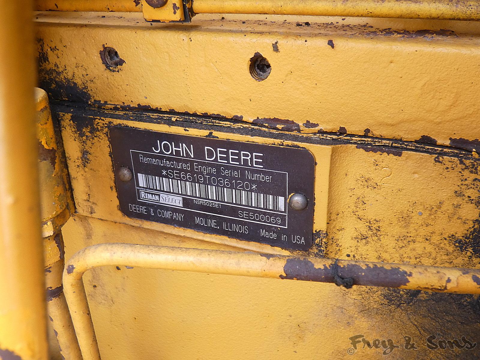 Deere 762 Self-Loading Scraper, SN:2423T, Engine has JD Reman SN Tag.