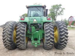 John Deere 9300 4x4 Tractor, SN RW9300P001349, Cab/Air, Powershift, (4) Hyd