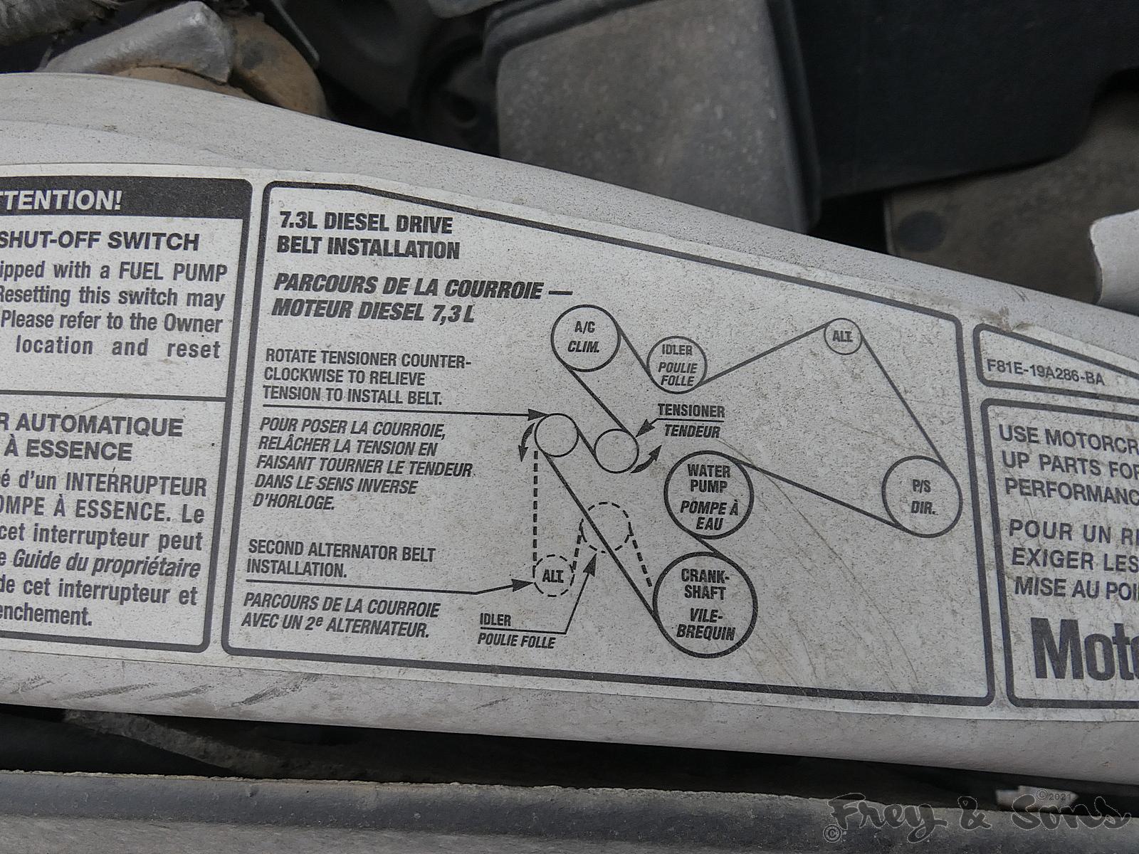 2000 Ford F350 Ext. Cab Pickup, SN:3FTSX30F3YMA59787, 7.3L Diesel,  Auto, 2