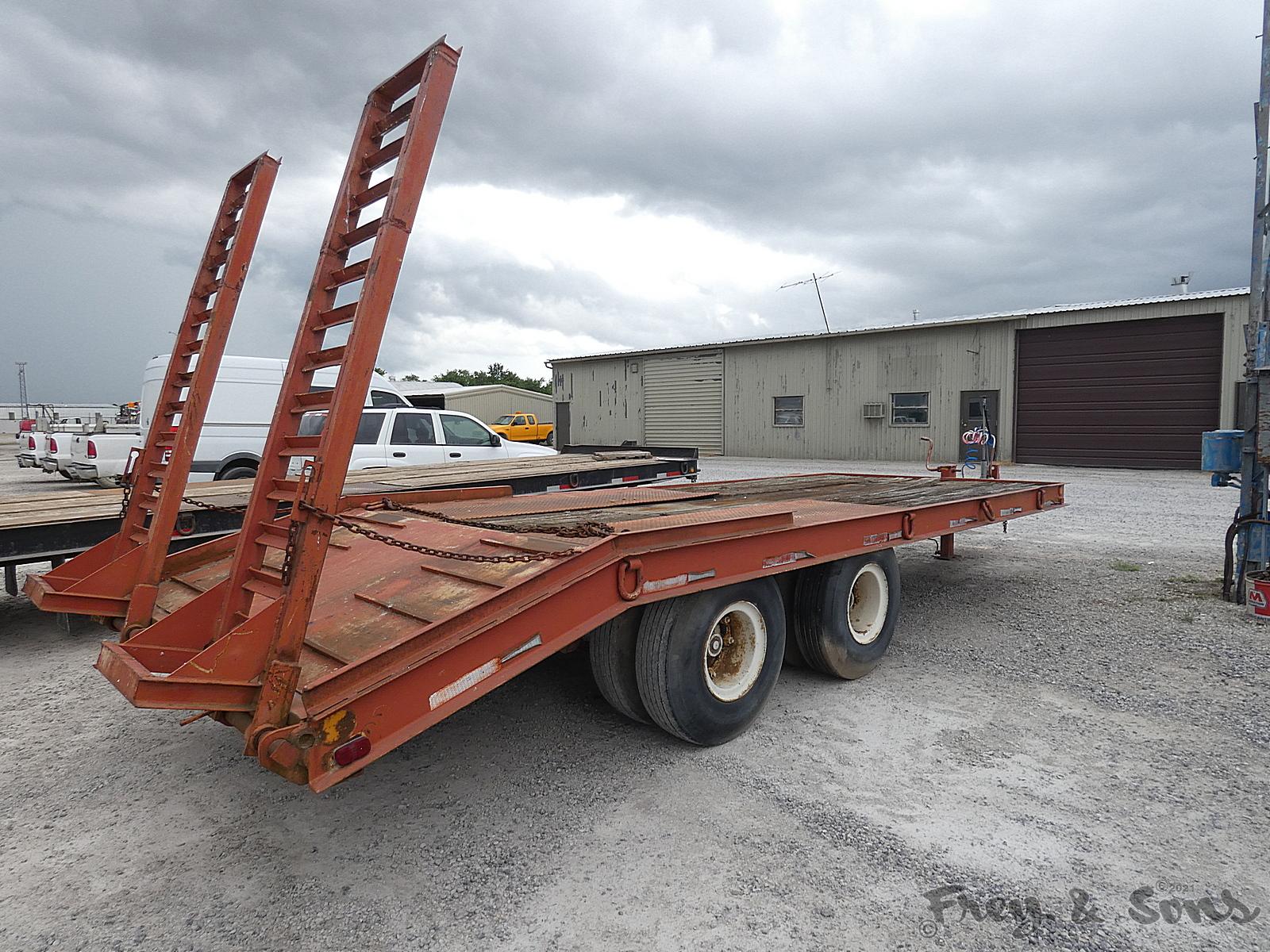 1980 Hercules 20DBA Tag Trailer, SN:K802204, 96''x18' Deck, 4' Beavertail,