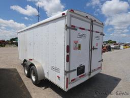 2002 Haulmark 7' x 16' T/A Enclosed Trailer, SN:16HPB16272H090220, Swing Do