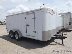 2002 Haulmark 7' x 16' T/A Enclosed Trailer, SN:16HPB16272H090220, Swing Do