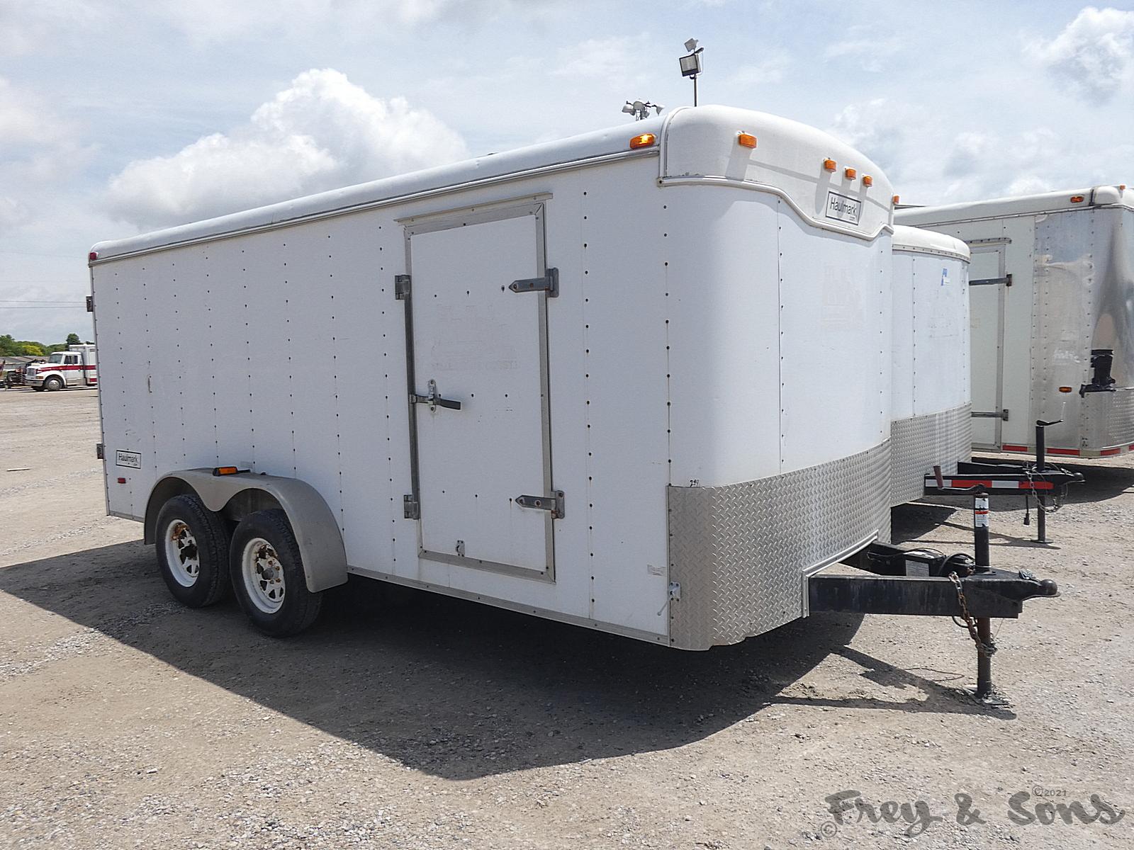 2002 Haulmark 7' x 16' T/A Enclosed Trailer, SN:16HPB16272H090220, Swing Do