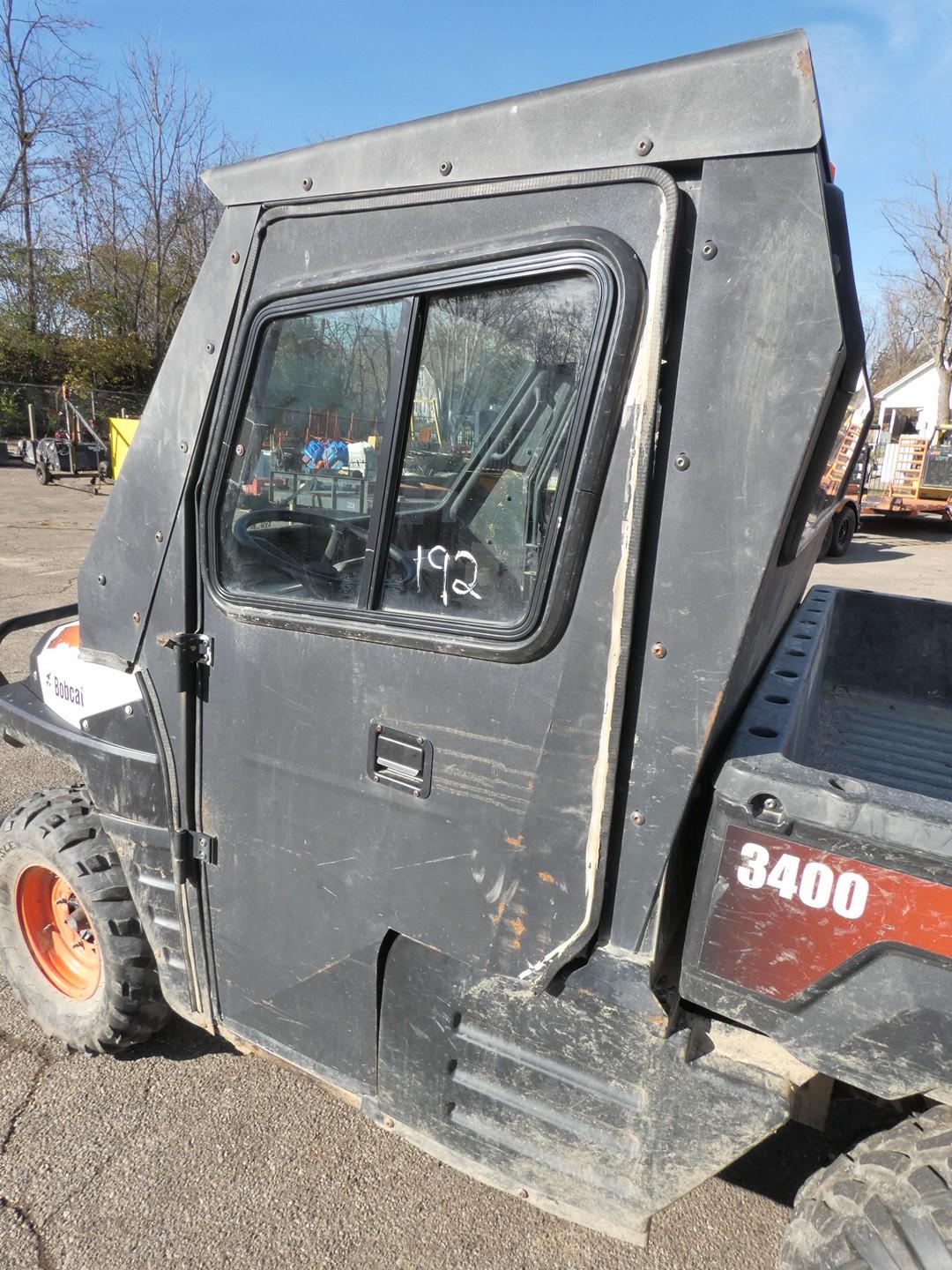 2013 Bobcat 3400 4x4 Utility Vehicle *Not Titled*, SN:AJNT31213, Full Cab,