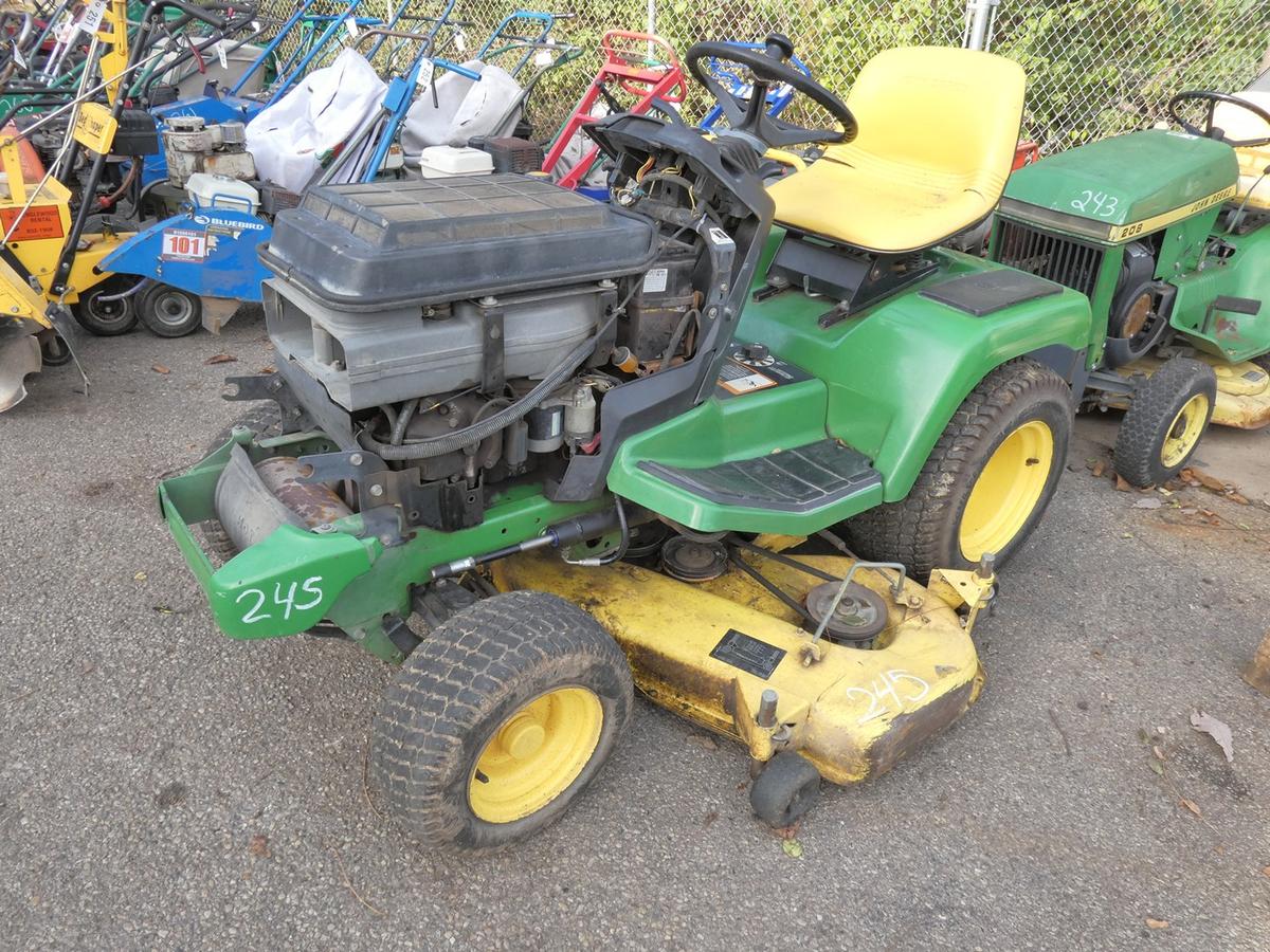 JD 345 Garden Tractor, SN:003458022456, 54'' Deck, No hood.