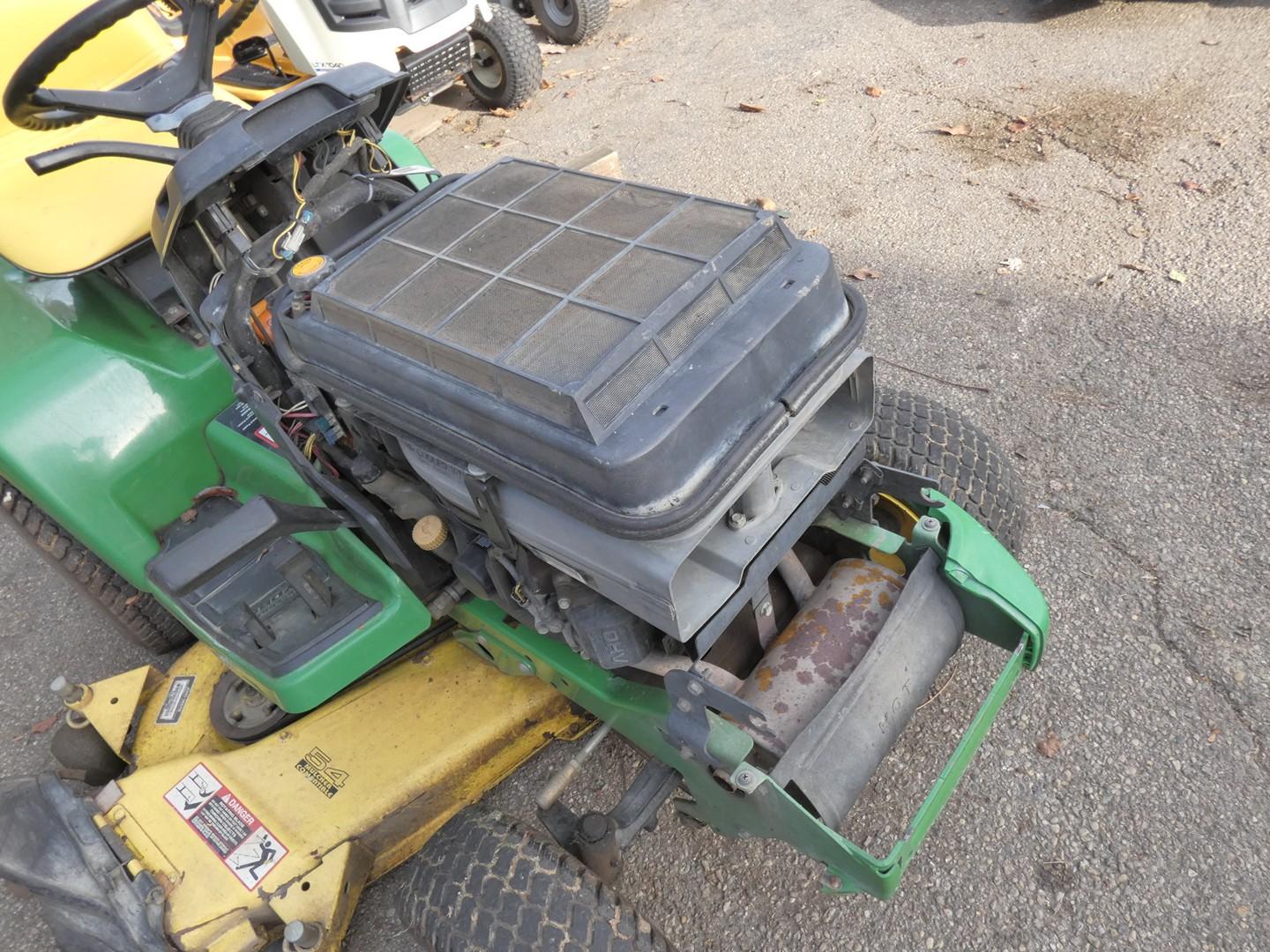 JD 345 Garden Tractor, SN:003458022456, 54'' Deck, No hood.