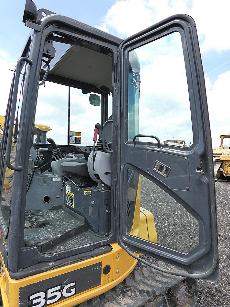 2019 John Deere 35G Mini Excavator, SN:1FF035GXAKK286417, EROPS, Angle Blad