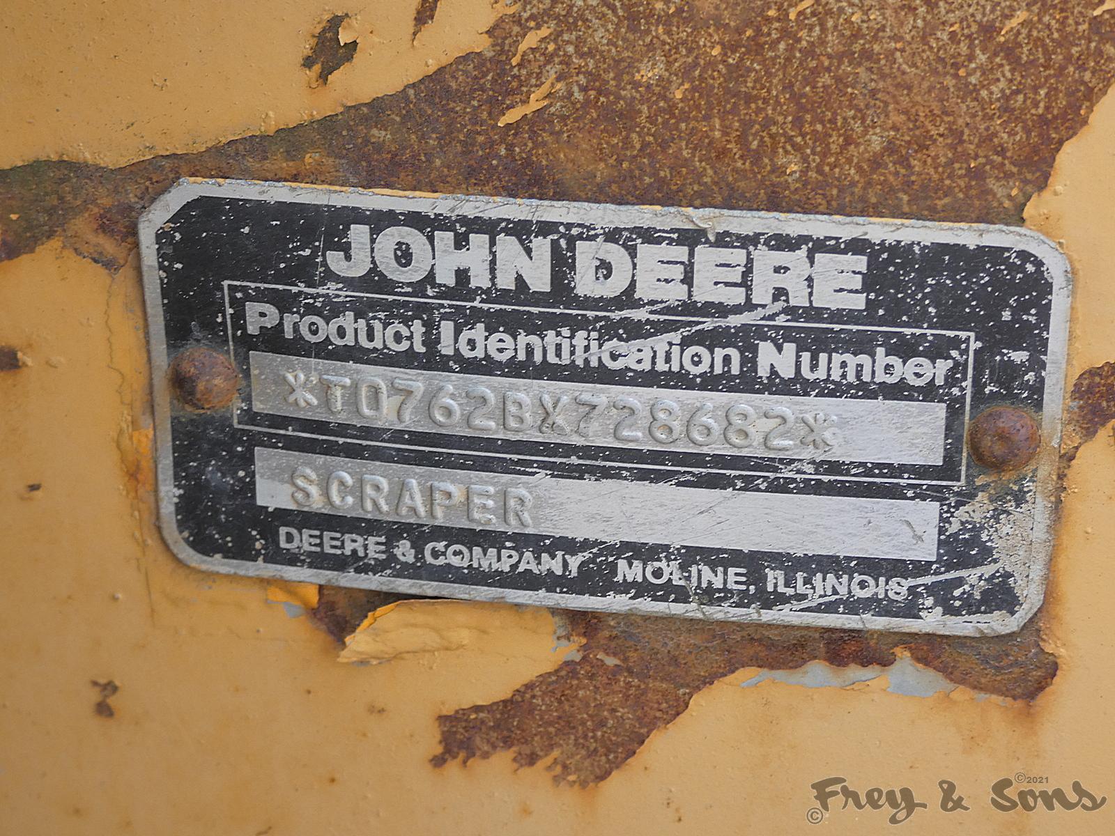 John Deere 762B Self-Loading Scraper, SN:728682