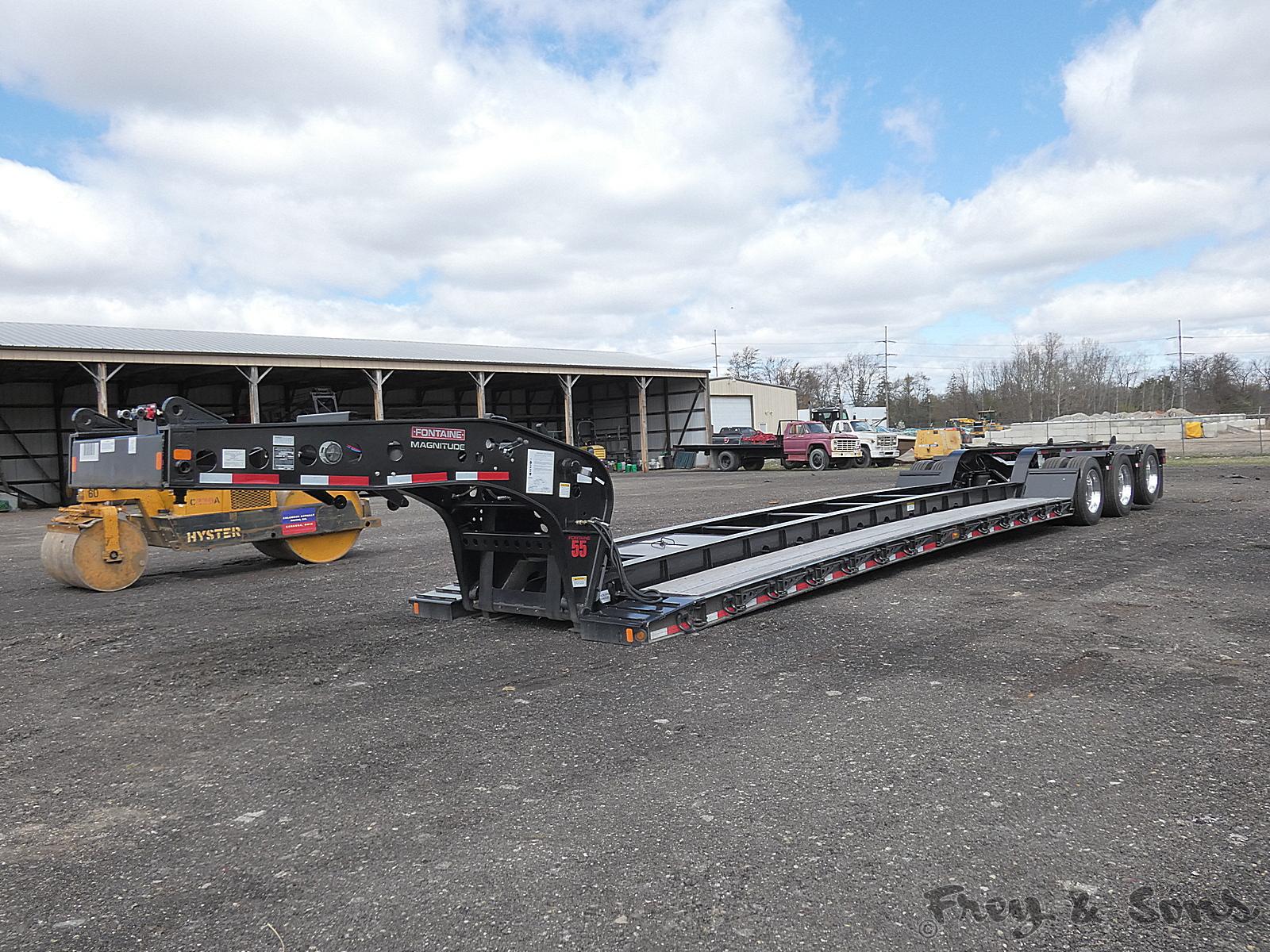 2022 Fontaine 55 Ton Drop Side Triaxle Lowboy Trailer, SN:57JE52306N35A0813