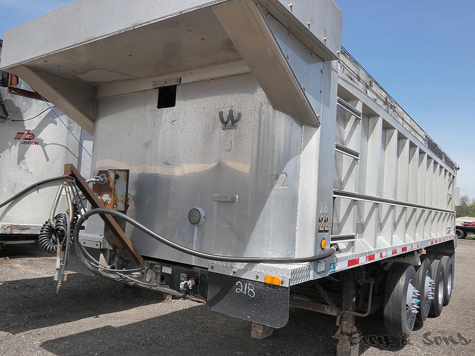 2001 J&J Aluminum Quad Axle Dump Trailer, SN:1S92A26261M006865