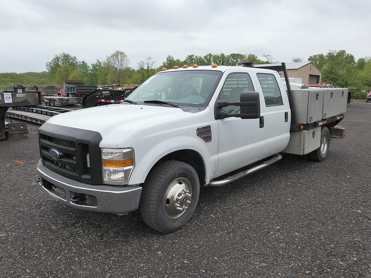 2007 Ford F350 Crew Cab Flatbed Truck, SN:1FDWW36R28EB44689, Diesel, Auto,