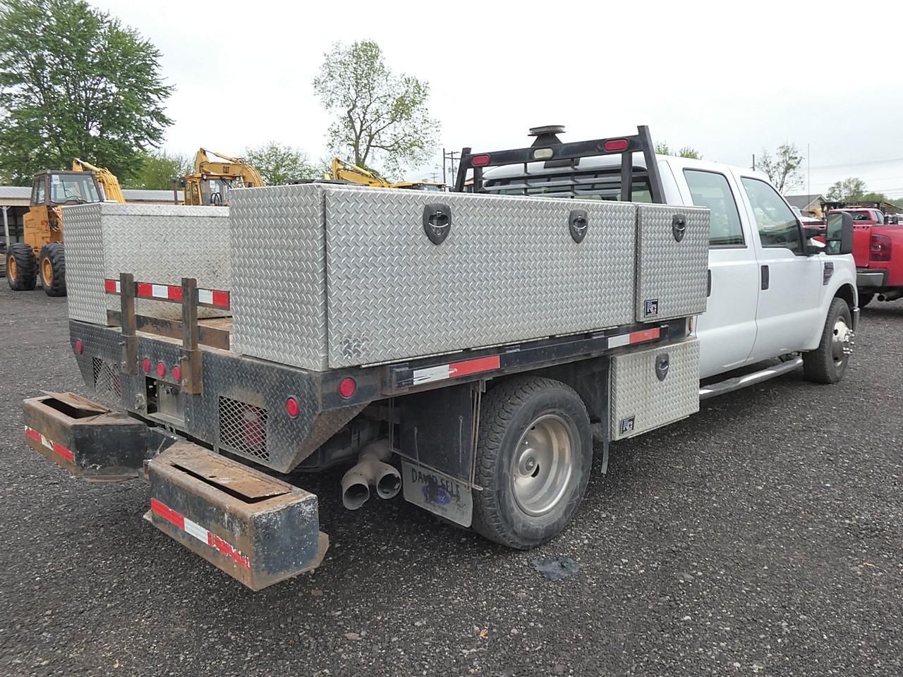 2007 Ford F350 Crew Cab Flatbed Truck, SN:1FDWW36R28EB44689, Diesel, Auto,