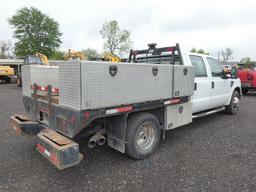 2007 Ford F350 Crew Cab Flatbed Truck, SN:1FDWW36R28EB44689, Diesel, Auto,